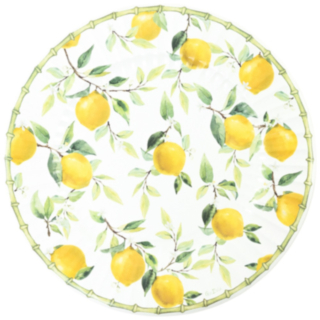 Citrontræ Paptallerkener Gul