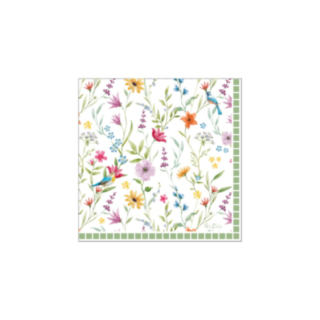 Blomster Servietter Hvid