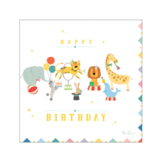 Happy Birthday Cirkus Servietter
