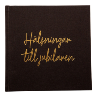 Gæstebog Hilsner Til Jubilaren Sort