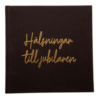 Gæstebog Hilsner Til Jubilaren Sort
