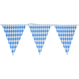 Oktoberfest Vimpelguirlande Blå/Hvid