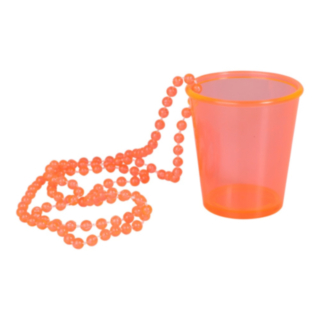 Neon Shotglas Halskæde Orange