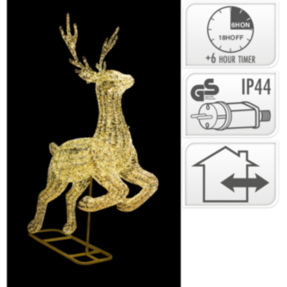 Rensdyr Dekoration Med LED Guld