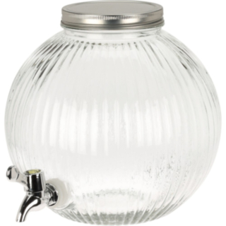 Rillet Glas Drikkedispenser