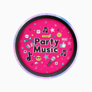 Party Music Paptallerkener Pink