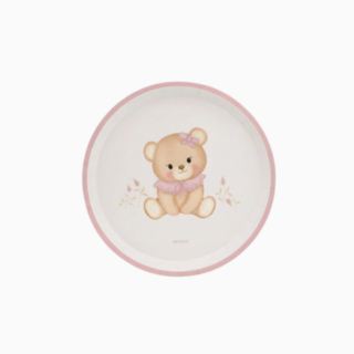 Bamse Paptallerkener Lyserød