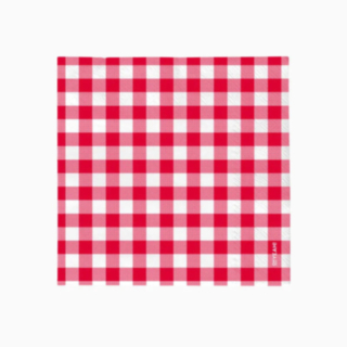 Rød/Hvid Ternede Frokostservietter