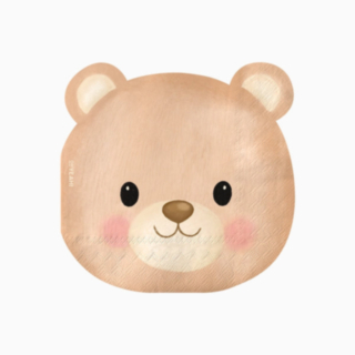 Bjørneansigt Servietter Beige