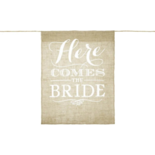 Here Comes The Bride Juteskilt