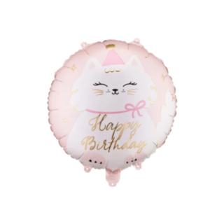 Happy Birthday Kat Folieballon Lyserød