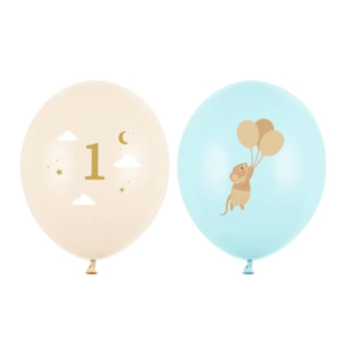 1 Års Mus Latexballoner Lyseblå