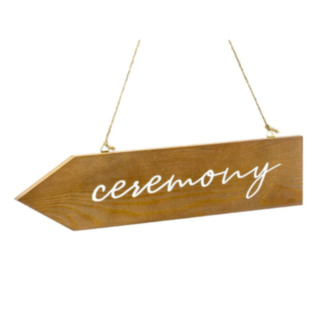 Ceremony Vejviser Træskilt