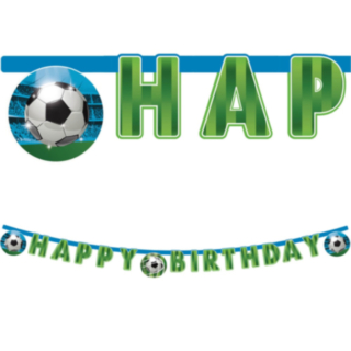Fodbold Happy Birthday Papirbanner