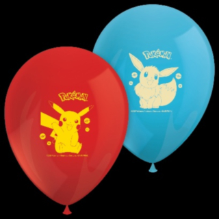 Pokemon® Latexballoner Rød/Blå