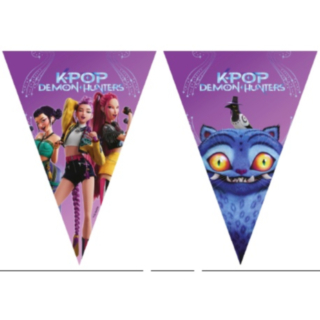 K-POP Demon Hunters® Papir Vimpelguirlande Lilla