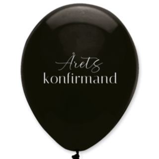 Årets Konfirmand Balloner Sort