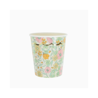 Blomstret Papkrus Pink/Guld