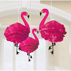 Pink Flamingo Pom Pommer