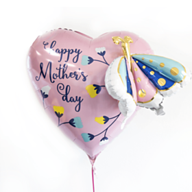 Hjerte Mother's Day Sommerfugl Folieballon