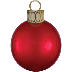 Julekugle Folieballon Rød