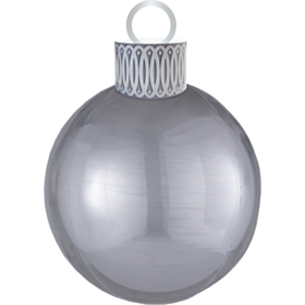 Julekugle Folieballon Sølv