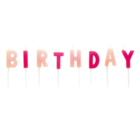 Birthday Kagelys Lyserød