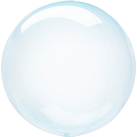 Transparent Rund Ballon Blå
