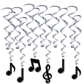 Musiknoder Swirls Sort