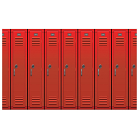 High School Locker Vægbaggrund