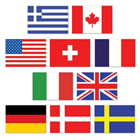 Internationale Flag Udskæringer