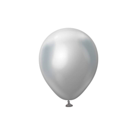 Premium Mini Latexballoner Chrome Sølv