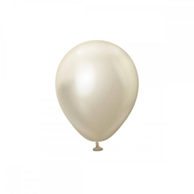 Premium Mini Latexballoner Chrome White Gold