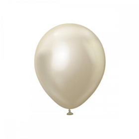 Premium Latexballoner Chrome White Gold