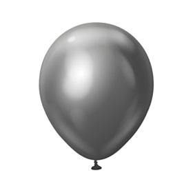 Premium Mellemstore Latexballoner Chrome Space Grey