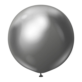 Premium Kæmpe Latexballoner Chrome Space Grey