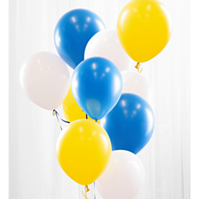 Ballonbuket Gul/Blå