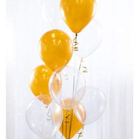 Ballonbuket Klar/Guld