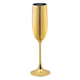 Plast Champagneglas Guld