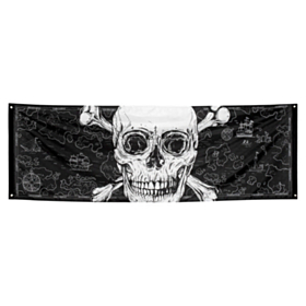 Pirat Dødningehoved Banner Mellem