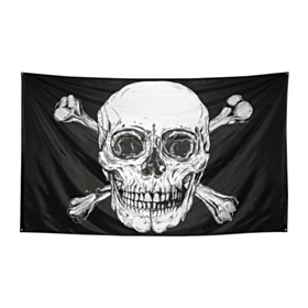 Pirat Dødningehoved Banner Stor