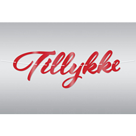 Guirlande Tillykke Rød