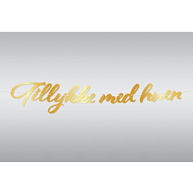 Guirlande Tillykke Med Huen Guld