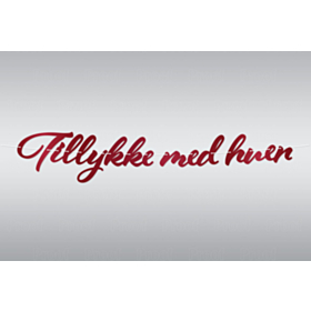 Guirlande Tillykke Med Huen Rød