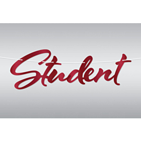 Guirlande Student Rød