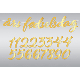 Guirlande Fødselsdag DIY Guld