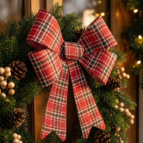 Tartan Julesløjfe Rød