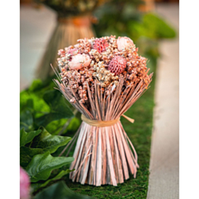 Tørret Blomsterbuket Fersken