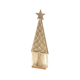 Træ Juletræ Med Macrame Natur