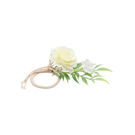 Servietring Hvid Rose
